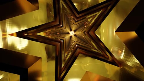 Golden Stars Tunnel Vj Loop