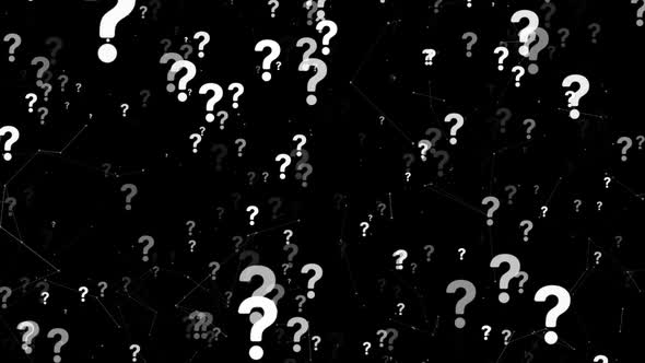 Abstract Falling Question Marks Loop Background, Overlays Motion ...