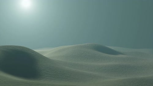 Eine graue, leere Wüste