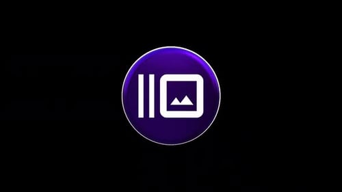 3D Glossy Circle Icon Rotation Animation
