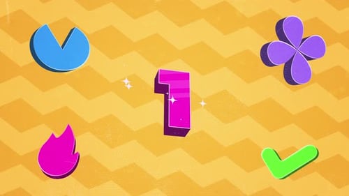 Dynamic 3D Countdown with Animated Shapes
