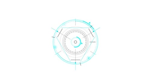 HUD Element in Round Shape for Scifi Interface