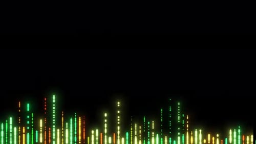 Animación en bucle de ecualizador, ecualizador de sonido multicolor, fondo de discoteca y discoteca