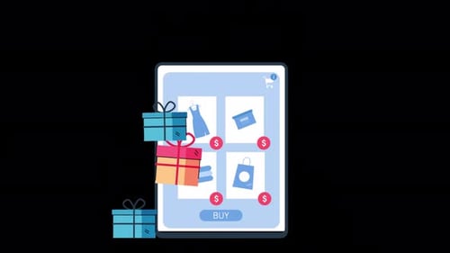 You Can Buy The Item You Want From Online Shopping With One Click 4K Alpha Channel