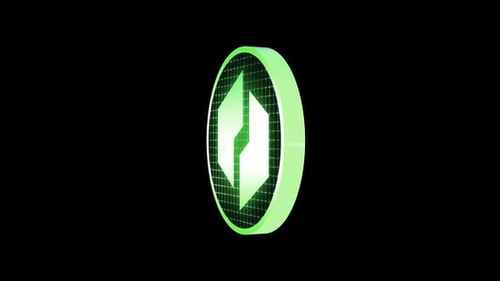 Futuristic Rotating Logo Reveal with Glowing Green Grid Animation
