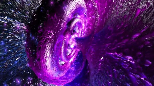 Abstract Purple and Blue Glowing Energy Vortex Animation