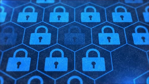 Cadenas fermé sur le concept de sécurité des technologies numériques
