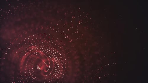 Red And White Glittery Particles Loop