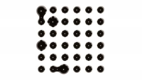 Metaballs negras sobre una bolsa blanca pueden hacer bucles sin fin