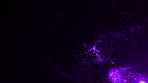 Fluid Abstract Purple Particles Motion Background