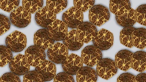 Icono de lazo dorado con forma geométrica