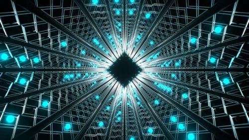 Multicolor Bright Glow Strobe Tunnel Background Vj Loop In 4K