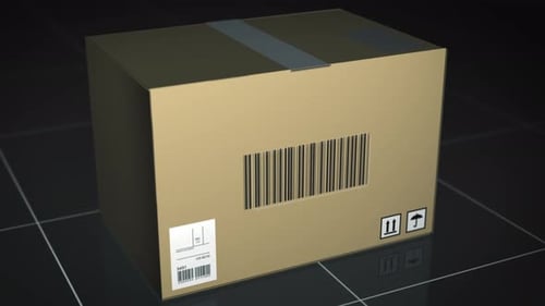 3D Barcode Scanning and Delivery Verification Animation