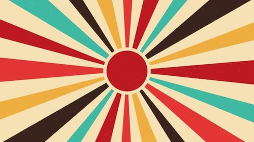 Retro Sunburst Rays Animationshintergrund