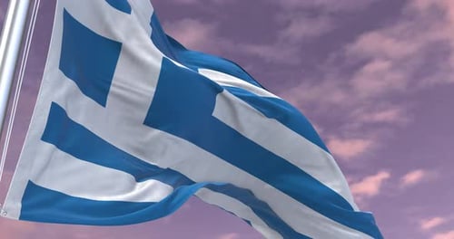 Animation mit griechischer Flagge Minimales Unternehmensvideo