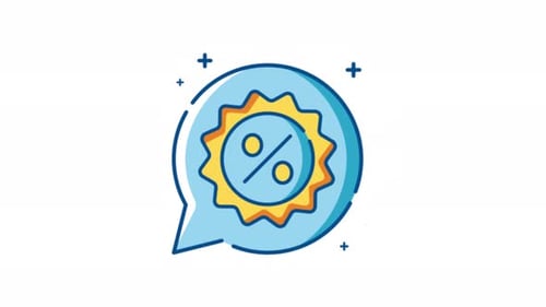 Animated Speech Bubble Discount Icon