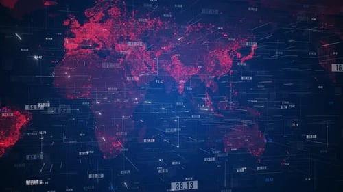 Technology World Map Background