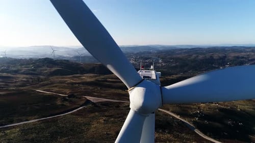Aerial View Of Wind Power Plants