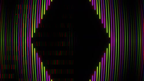 Pink And Green Neon Lines Moving In Turn Background Vj Loop In 4K