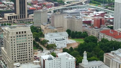 State Capitol Building in Richmond Virginia Aerial View of Historical Architecture in Central