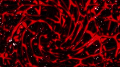 Fluid Red Glowing Lines Abstract Swirl Background Animation