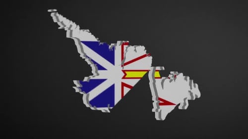 Newfoundland and Labrador Canada Province Border Map Intro