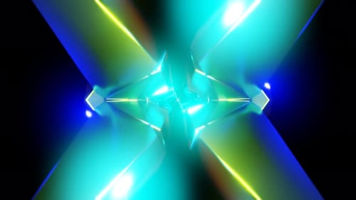 Strobe Light Patterns and Changing Geometric Shapes in Seamless Loop