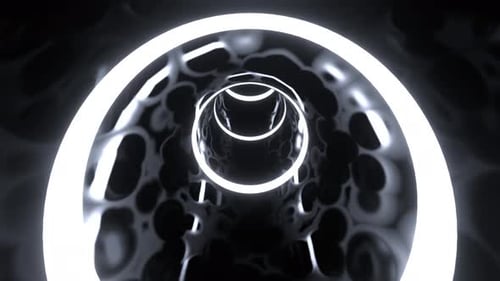 White Cosmic Psychedelic Portal Background Vj Loop In 4K