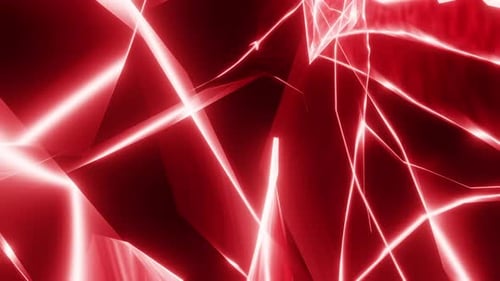Dynamic Abstract Red Glowing Lines Background Loop