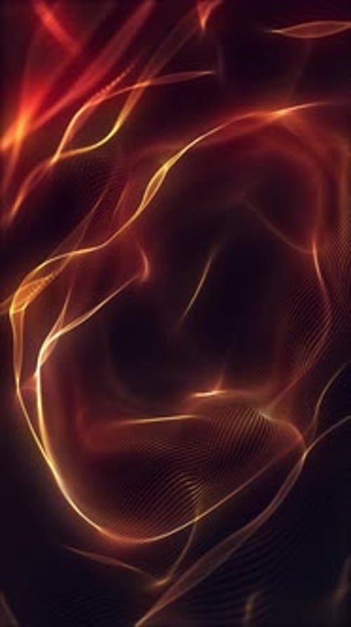 Abstract Glowing Fluid Waves Background Vertical