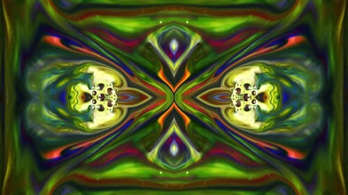 Vibrant Abstract Fluid Ink Swirls Kaleidoscope Motion Background