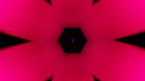 Abstract Neon Mandala Animation With Rotating Geometric Motions