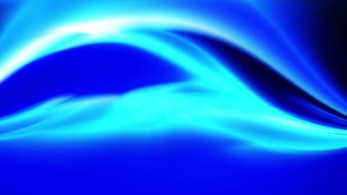 Abstract Neon Blue Energy Waves Background Animation