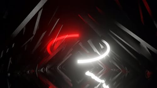 Red And White Abstract Environment Background Vj Loop In 4K