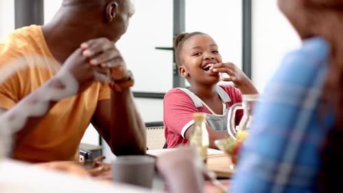 Family Enjoying Meal Together at Table