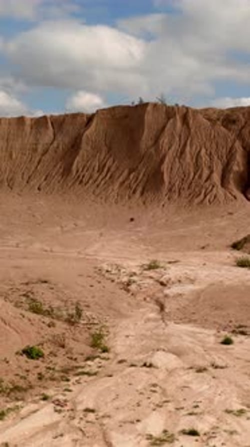 Vertical of Sand Quarry Shooting From a Drone