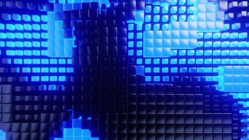 Boîte à cubes numérique, formes géométriques, fond, abstrait, numérique