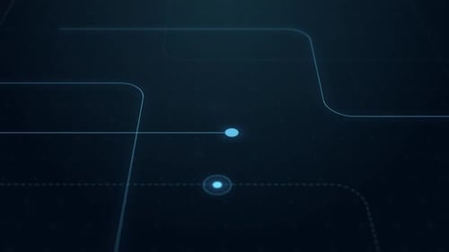 Conceito de tecnologia de conexão de dados de partículas de linha de pontos digital abstrata.