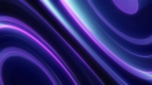 Vibrant Neon Light Trails Abstract Loop Background