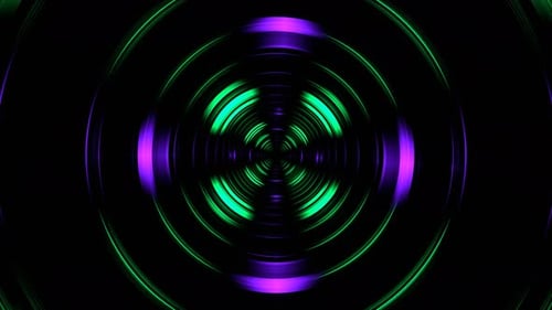 Purple And Turquoise Kaleidoscope Corrugated Tunnel Background Vj Loop In 4K