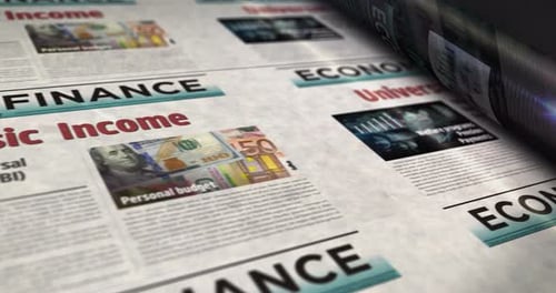 Universal basic income analysis technology newspaper printing press