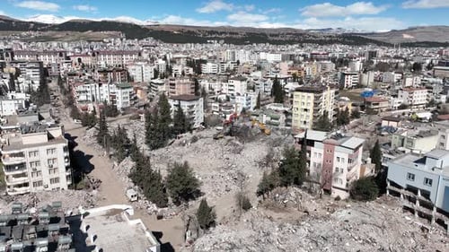 Luftbild des Erdbebens der Stadt Adiyaman