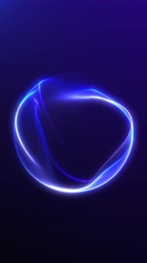 Vertical glowing purple gradient sphere animation with flowing plasma texture