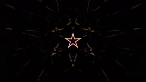 Purple And Light Yellow Bright Neon Strobe Flashing Stars Background Vj Loop In 4K