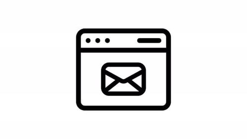 Browser Window with Sliding Email Icon Animation