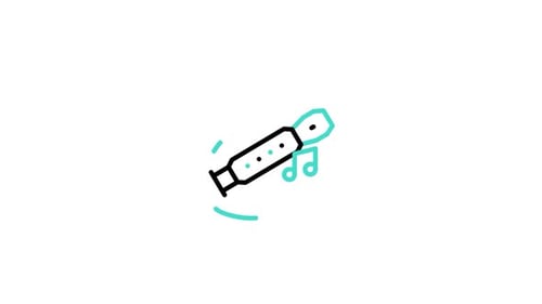 Minimalist Line Art Flute Drawing Animation