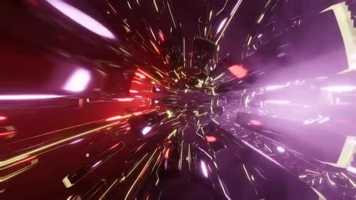 Futuristic Abstract Light Tunnel Travel Effect