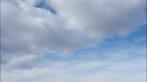 Clouds Drifting Slowly Across a Blue Sky