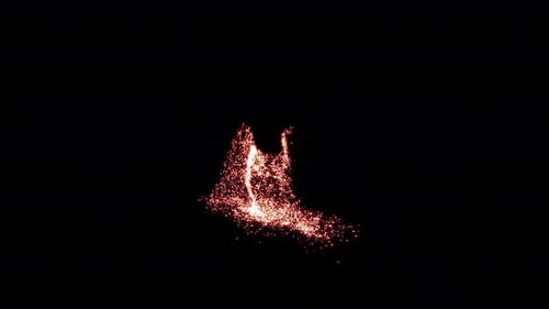 Energetic Red Particle Burst Logo Reveal Animation