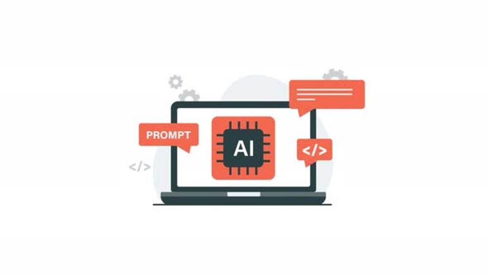 4k AI Prompt Engineering. Artificial Intelligence Coding Concept ...